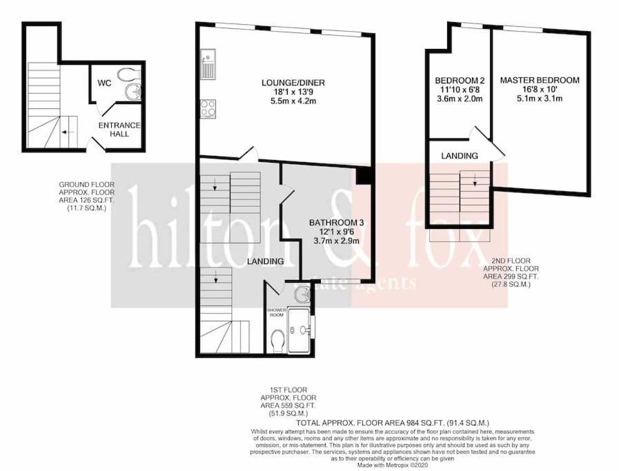3Br Duplex Penthouse Harrow Centre公寓 外观 照片